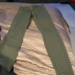 Size 4 - army/olive green lululemon leggings- excellent condition- no pilling
